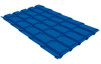 Металлочерепица квадро профи Grand Line 0,5 PE RAL 5005 сигнальный синий