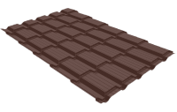Металлочерепица квадро профи Grand Line 0,5 PE RAL 8017 шоколад